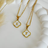 Lucky Clover Initial Necklace