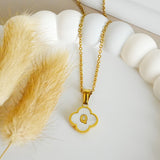 Lucky Clover Initial Necklace