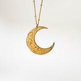 Moon Dotted Chain Necklace