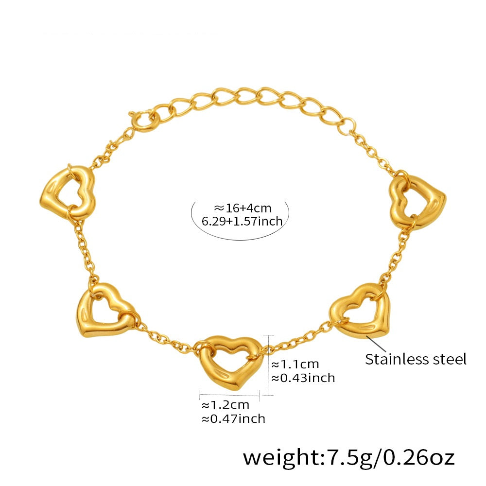 Dil Se Heart Bracelet — Gold
