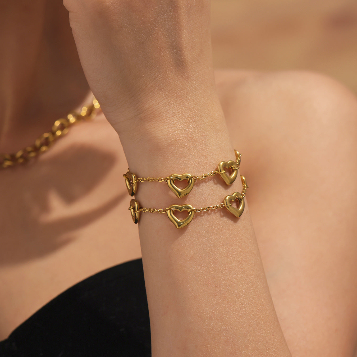 Dil Se Heart Bracelet — Gold