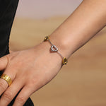 Dil Se Heart Bracelet — Two-Tone