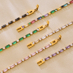 Jawahir Baguette Tennis — Crystal