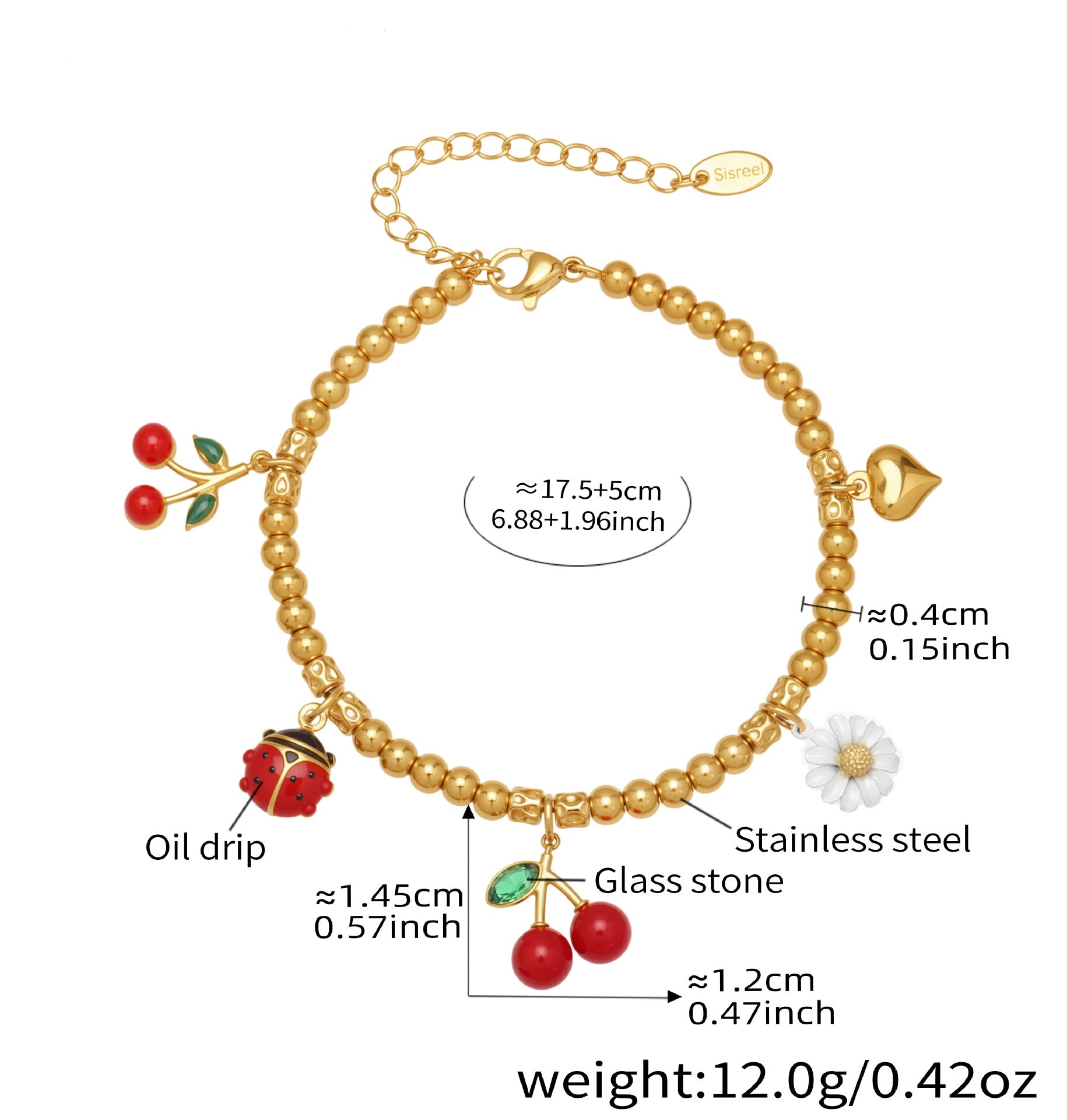 Gilas Cherry Charm Bracelet