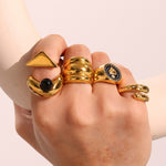 Chashm Stone Ring — Black Agate