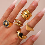 Chashm Stone Ring — Black Agate