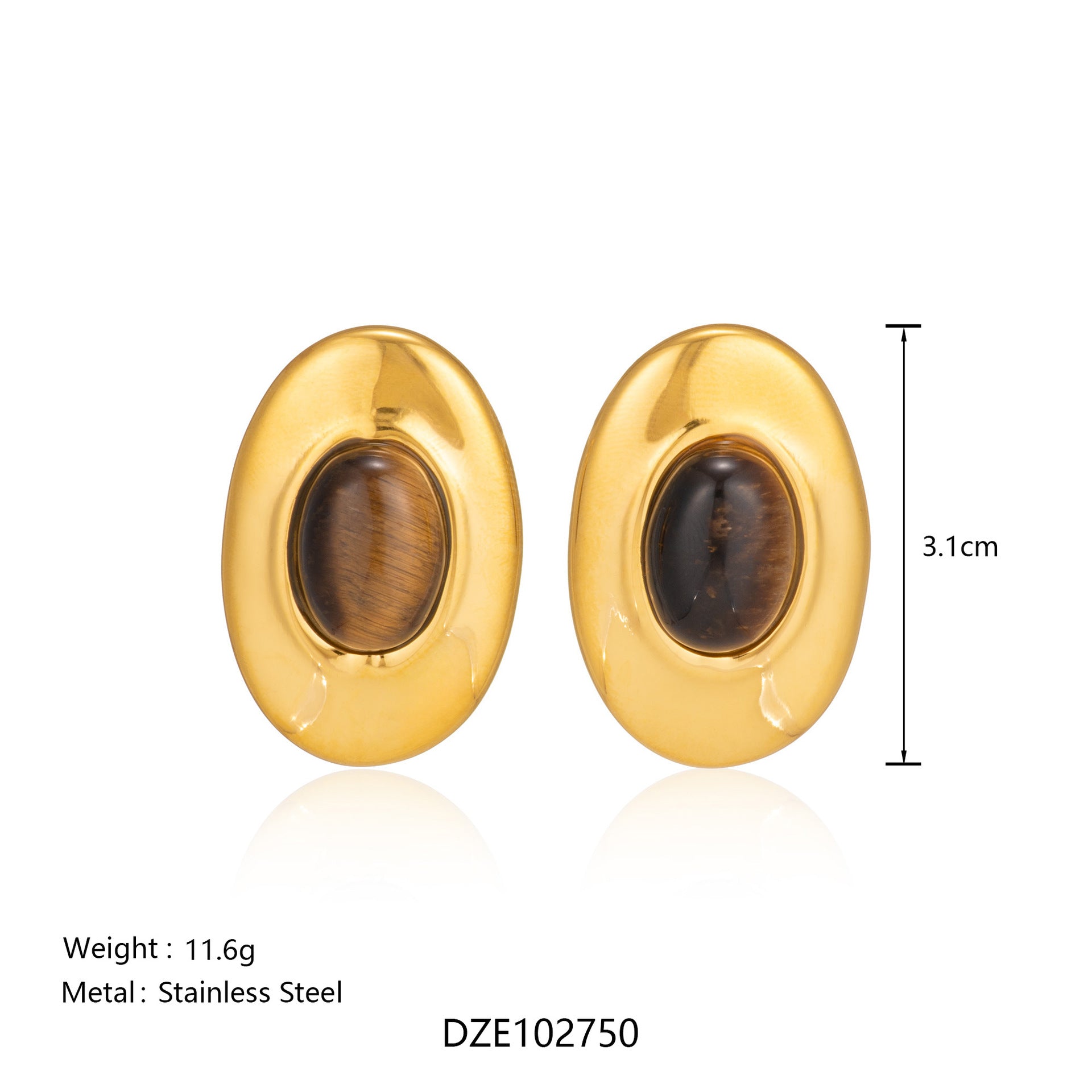 Qahwa Oval Studs