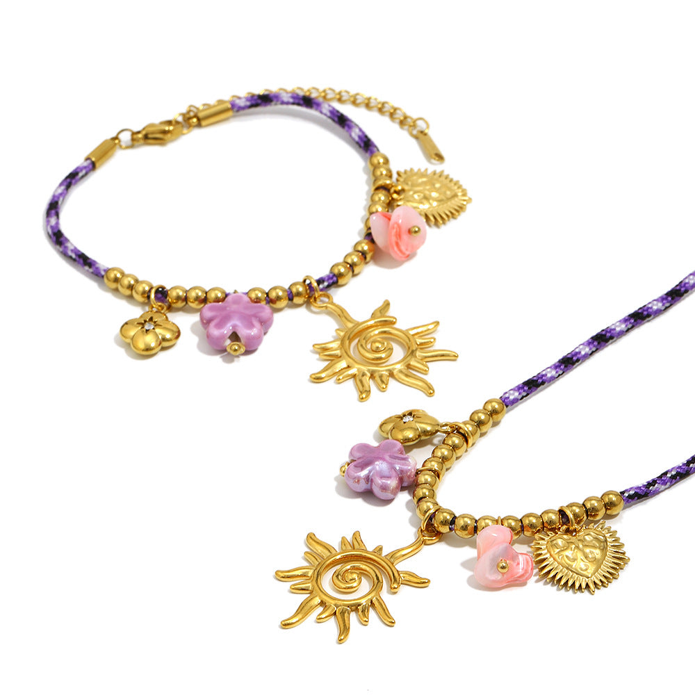 Mela Charm Cord Necklace