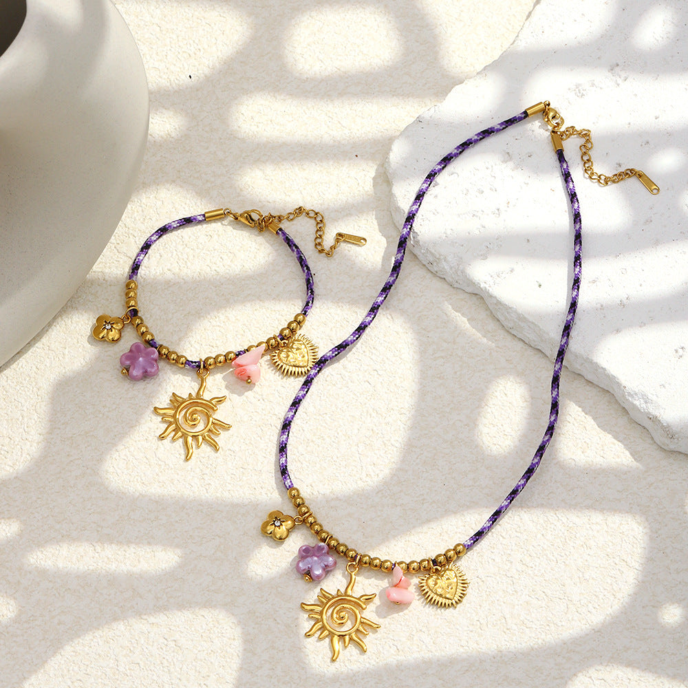 Mela Charm Cord Necklace