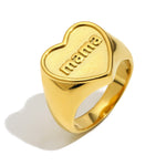 Mama Heart Signet