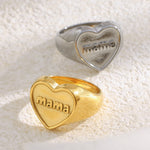 Mama Heart Signet