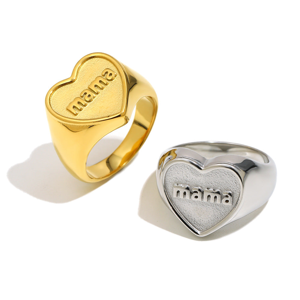 Mama Heart Signet