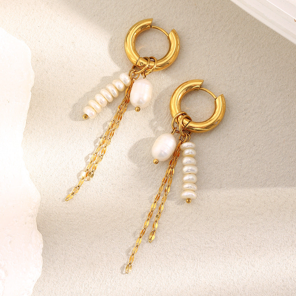 Durr Pearl Tassel Earrings