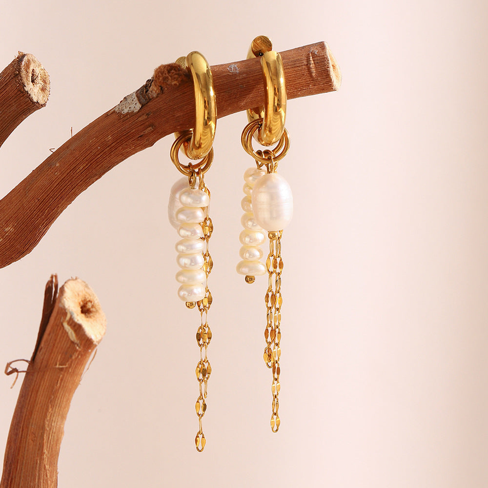 Durr Pearl Tassel Earrings