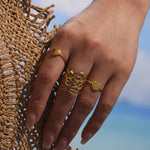 Marjan Adjustable Coral Ring