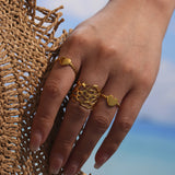 Marjan Adjustable Coral Ring