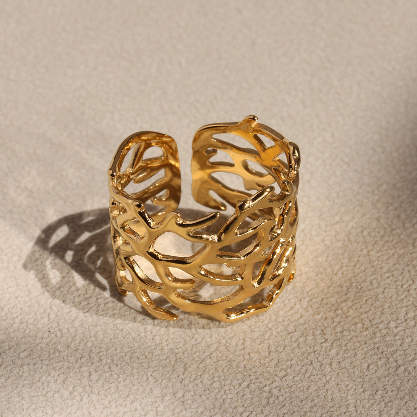 Marjan Adjustable Coral Ring