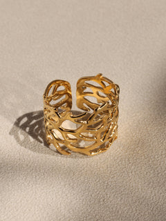 Marjan Adjustable Coral Ring