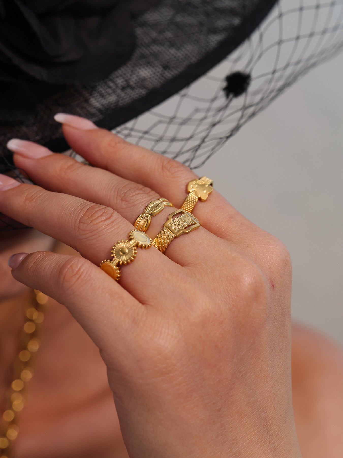 Sikka Adjustable Coin Ring