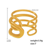 Dariya Adjustable Triple Wave Ring