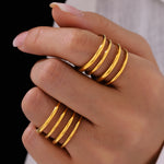 Dariya Adjustable Triple Wave Ring