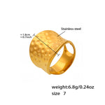 Dinar Adjustable Hammered Saddle Ring