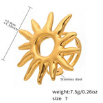 Shams Adjustable Open Sunburst Ring