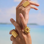 Shams Adjustable Open Sunburst Ring