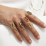 Nigina Adjustable Twist Ring — Yaqut