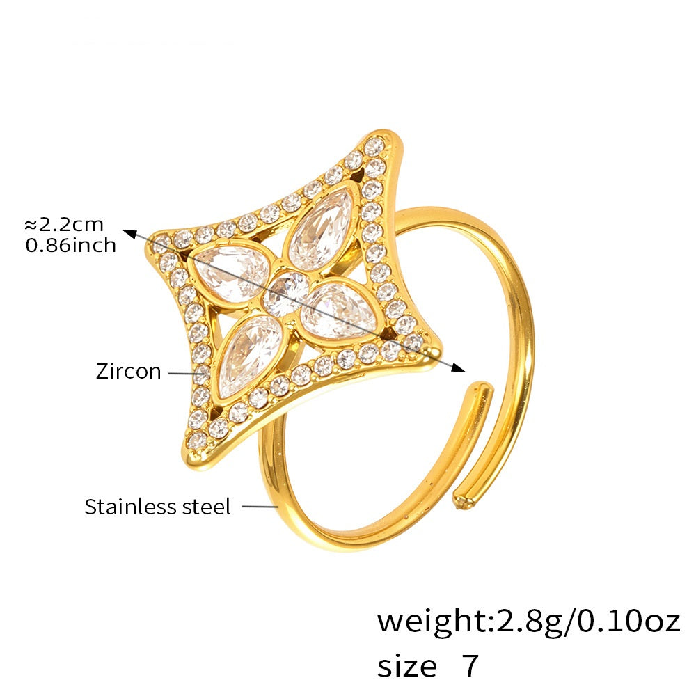 Qutb Adjustable Star Ring