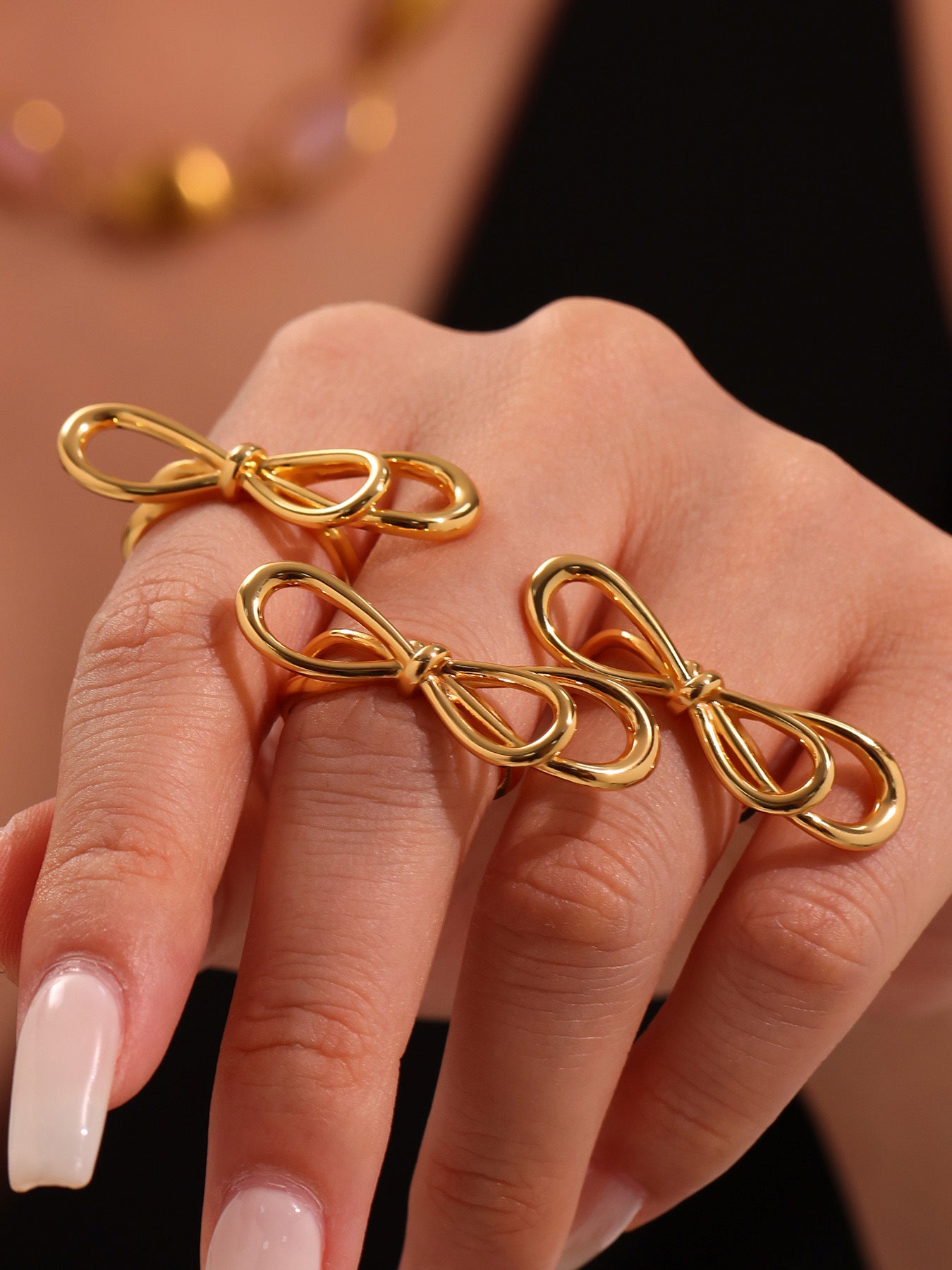 Tohfa Adjustable Bow Ring