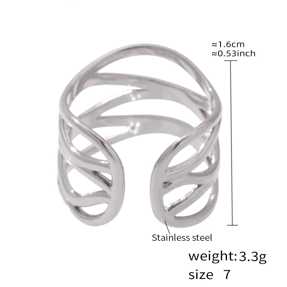 Lehren Adjustable Wrap Ring — Silver