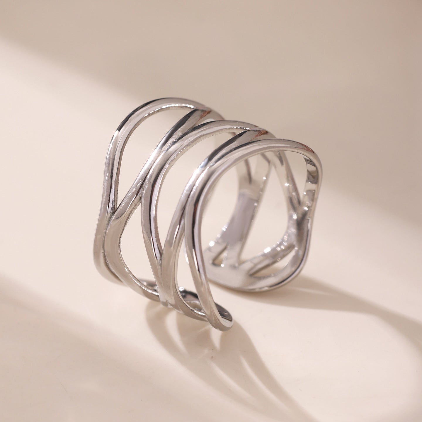 Lehren Adjustable Wrap Ring — Silver