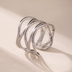 Lehren Adjustable Wrap Ring — Silver