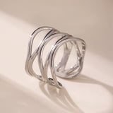 Lehren Adjustable Wrap Ring — Silver