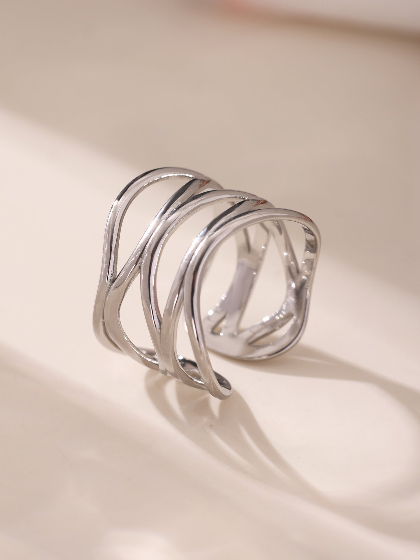 Lehren Adjustable Wrap Ring — Silver