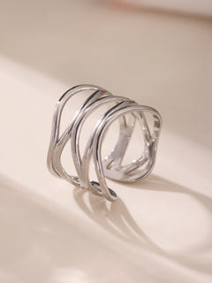 Lehren Adjustable Wrap Ring — Silver