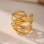 Lehren Adjustable Wrap Ring — Gold