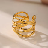 Lehren Adjustable Wrap Ring — Gold