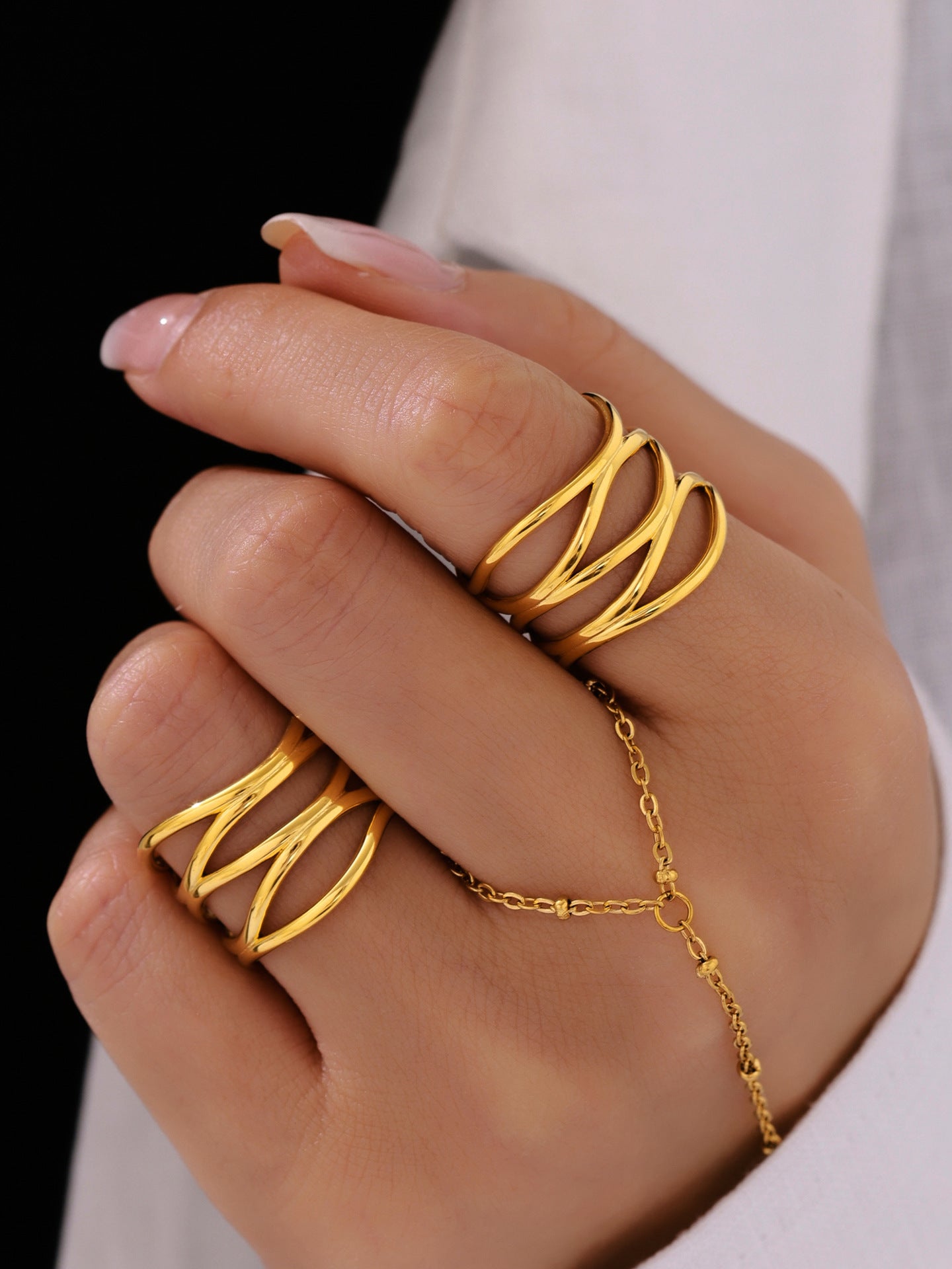 Lehren Adjustable Wrap Ring — Gold