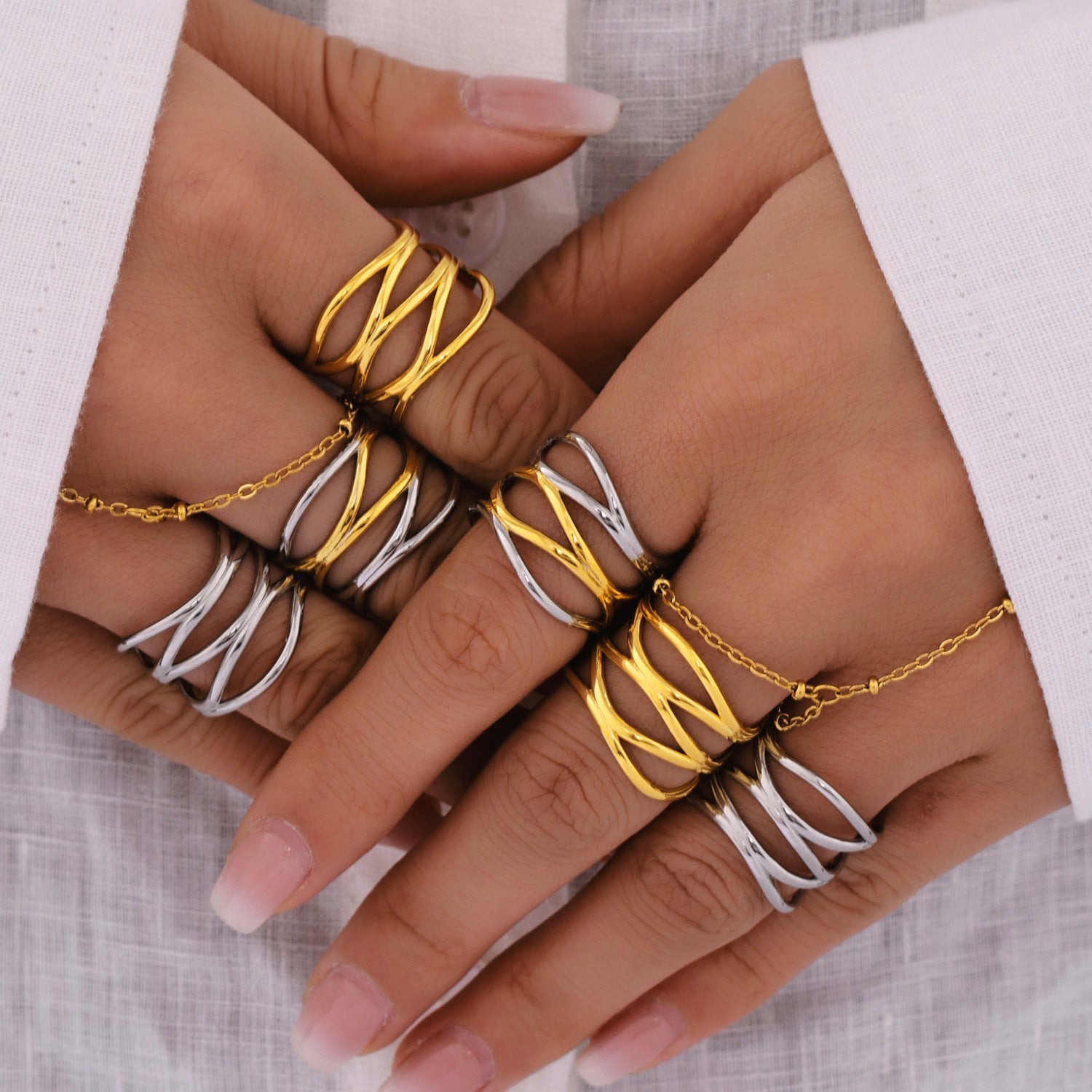 Lehren Adjustable Wrap Ring — Gold