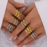 Lehren Adjustable Wrap Ring — Gold