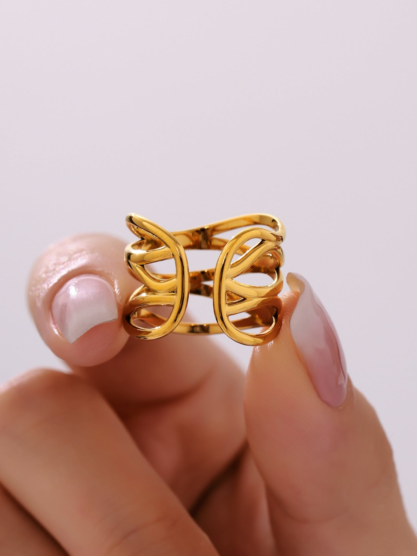 Lehren Adjustable Wrap Ring — Gold