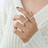 Durr Adjustable Pearl Chain Ring