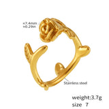 Warda Adjustable Rose Stem Ring