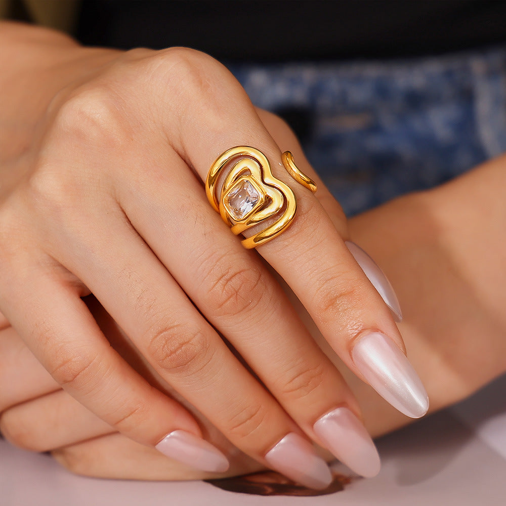 Dil Adjustable Swirl Ring