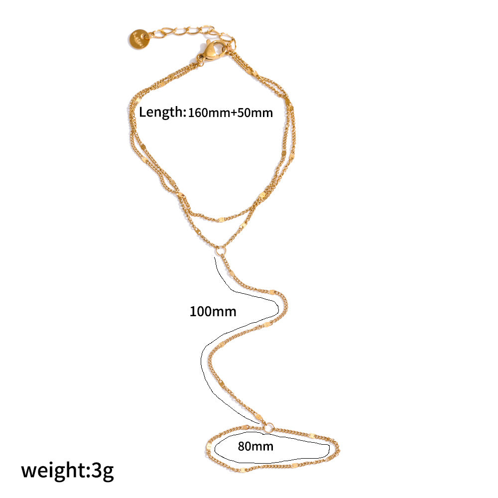 Haath Phool Hand Chain — Long Drop