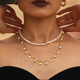 Sikka Pearl Charm Necklace
