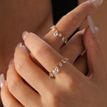 Shabnam Adjustable Dewdrop Ring