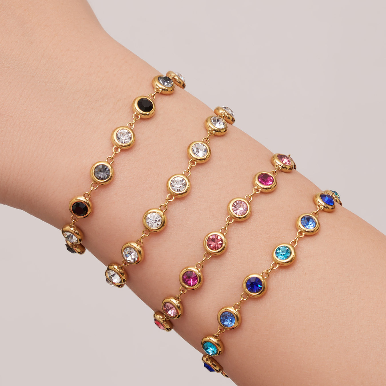 Sitara Bezel Bracelet — Crystal